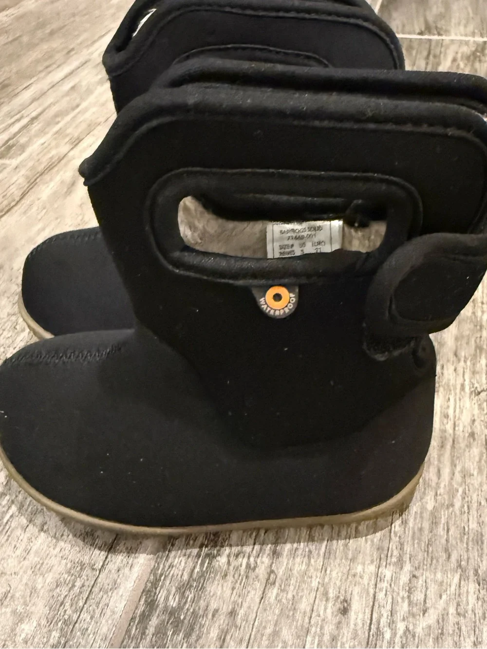 Bogs Baby Insulated Toddler Insulated Waterproof Black Pull-On Neoprene Boots
